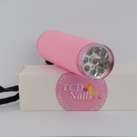 Mini Pink UV LED Flash Light for Gel Nails with 9 LED lights