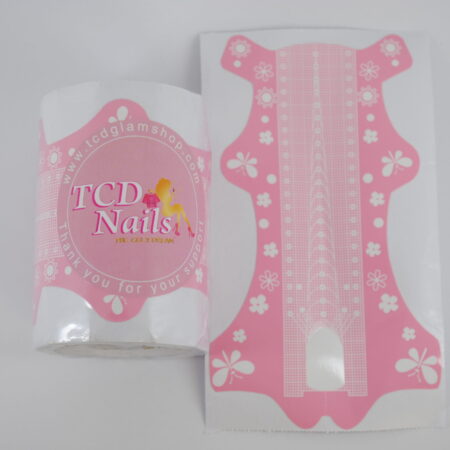 4 1/2 Inches Extra Long Pink Nail Forms (50pcs/Roll)