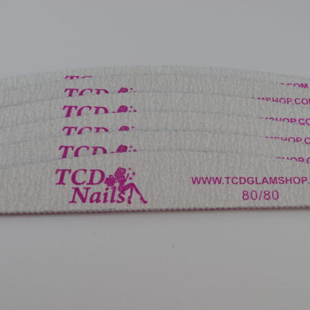 Half Moon Shape File 80/80 Grit (25pcs)